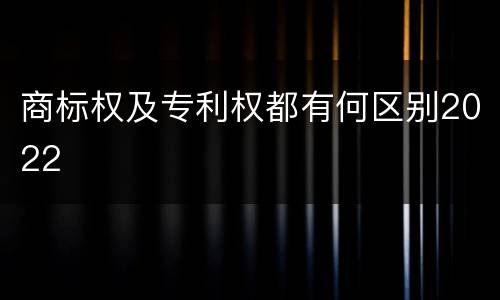 商标权及专利权都有何区别2022