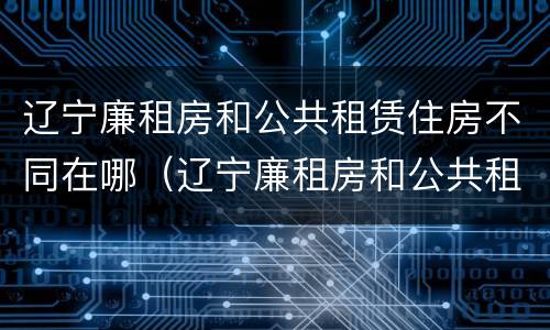 辽宁廉租房和公共租赁住房不同在哪（辽宁廉租房和公共租赁住房不同在哪里）