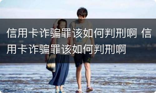 信用卡诈骗罪该如何判刑啊 信用卡诈骗罪该如何判刑啊