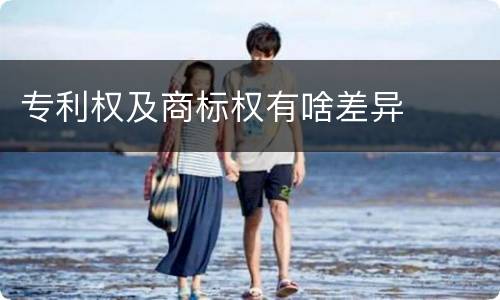 专利权及商标权有啥差异