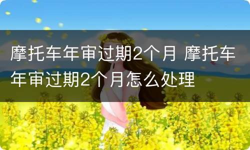 摩托车年审过期2个月 摩托车年审过期2个月怎么处理