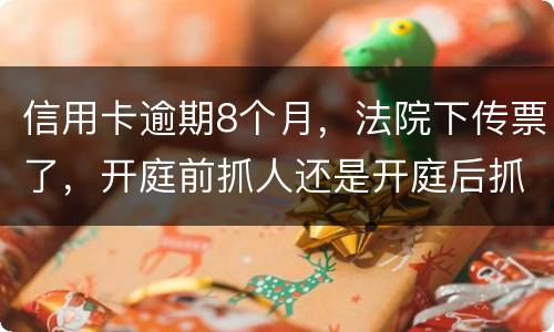 信用卡逾期8个月，法院下传票了，开庭前抓人还是开庭后抓人
