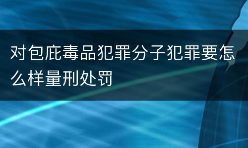 对包庇毒品犯罪分子犯罪要怎么样量刑处罚