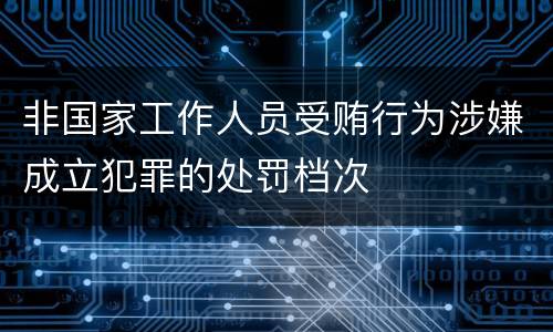非国家工作人员受贿行为涉嫌成立犯罪的处罚档次
