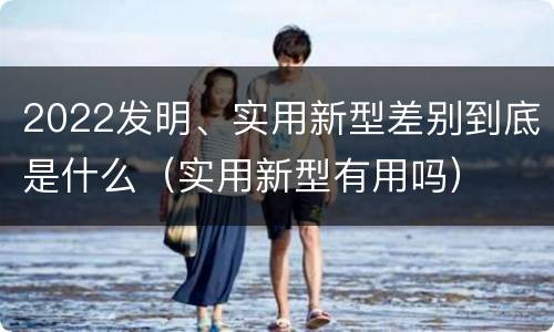 2022发明、实用新型差别到底是什么（实用新型有用吗）