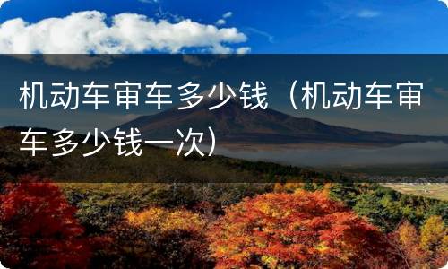 机动车审车多少钱（机动车审车多少钱一次）