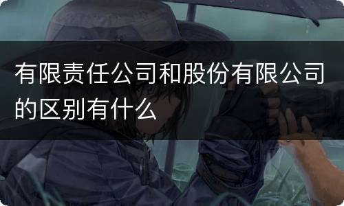 有限责任公司和股份有限公司的区别有什么
