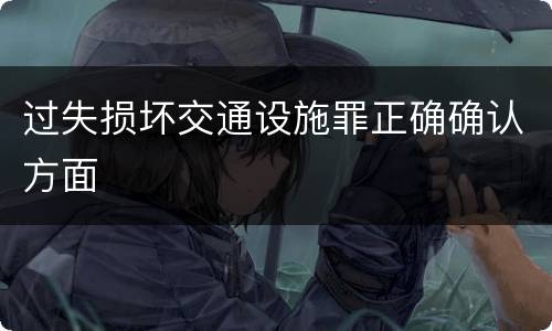 过失损坏交通设施罪正确确认方面