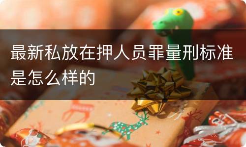 最新私放在押人员罪量刑标准是怎么样的