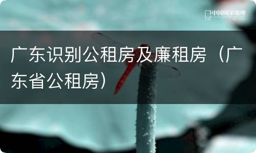 广东识别公租房及廉租房（广东省公租房）