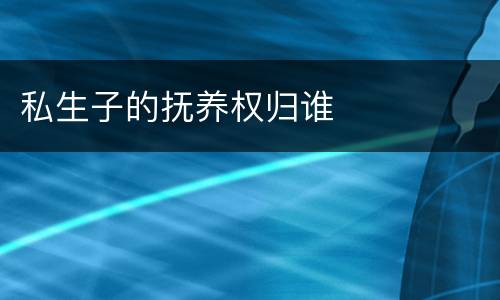 私生子的抚养权归谁