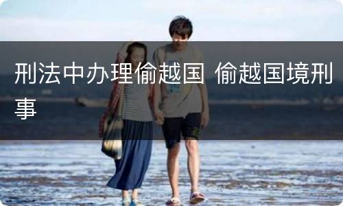 刑法中办理偷越国 偷越国境刑事