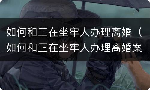 如何和正在坐牢人办理离婚（如何和正在坐牢人办理离婚案件）