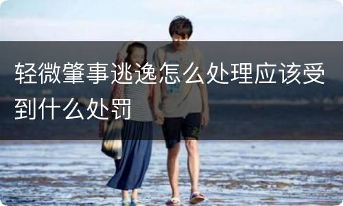 轻微肇事逃逸怎么处理应该受到什么处罚