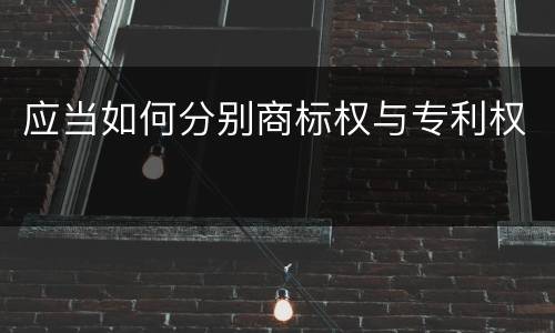 应当如何分别商标权与专利权