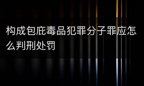 构成包庇毒品犯罪分子罪应怎么判刑处罚