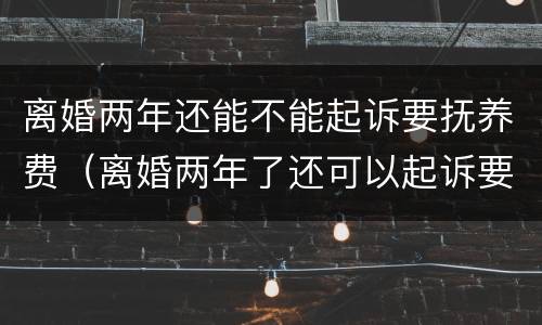 离婚两年还能不能起诉要抚养费（离婚两年了还可以起诉要抚养费吗）
