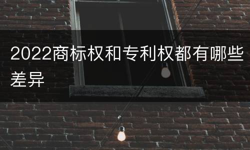 2022商标权和专利权都有哪些差异
