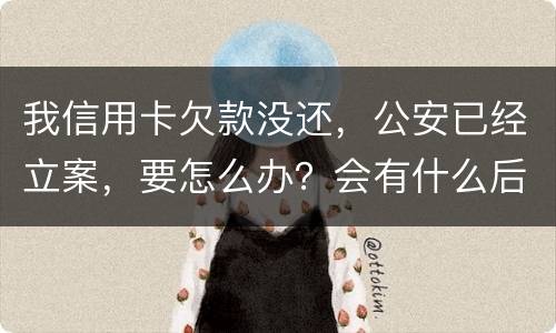 我信用卡欠款没还，公安已经立案，要怎么办？会有什么后果