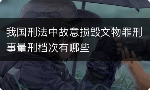 我国刑法中故意损毁文物罪刑事量刑档次有哪些