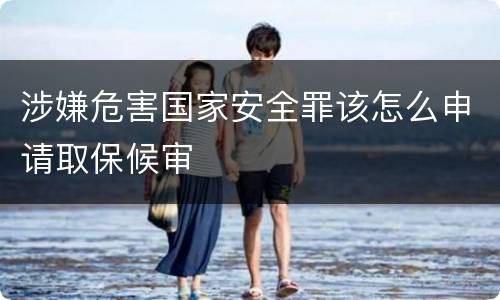 涉嫌危害国家安全罪该怎么申请取保候审
