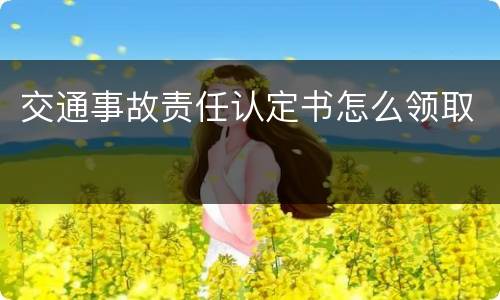 交通事故责任认定书怎么领取