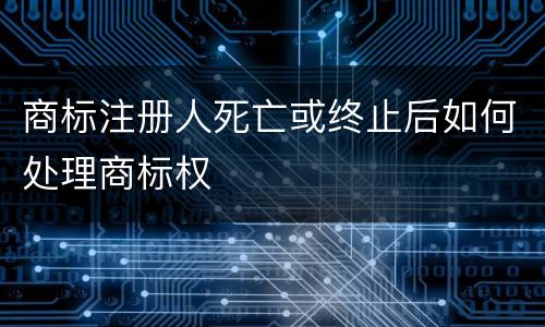 商标注册人死亡或终止后如何处理商标权