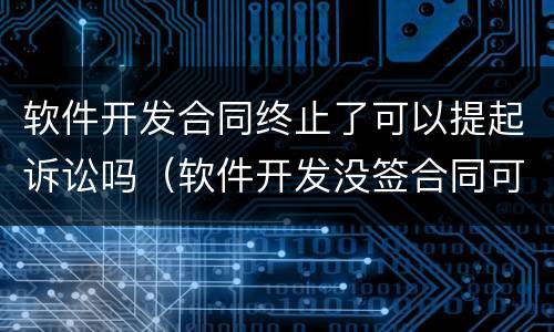 软件开发合同终止了可以提起诉讼吗（软件开发没签合同可以起诉吗）