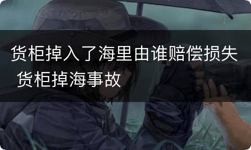 货柜掉入了海里由谁赔偿损失 货柜掉海事故