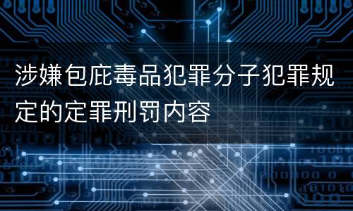 涉嫌包庇毒品犯罪分子犯罪规定的定罪刑罚内容