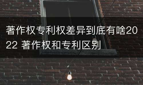 著作权专利权差异到底有啥2022 著作权和专利区别