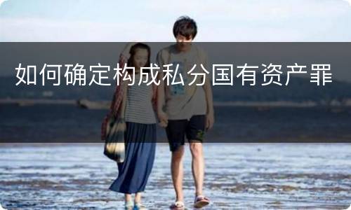 如何确定构成私分国有资产罪