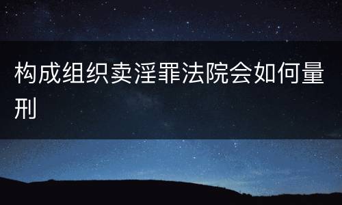 构成组织卖淫罪法院会如何量刑