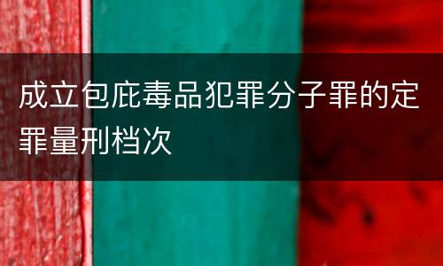 成立包庇毒品犯罪分子罪的定罪量刑档次