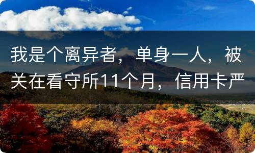 我是个离异者，单身一人，被关在看守所11个月，信用卡严重逾期，要怎么处理