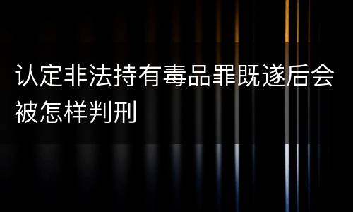 认定非法持有毒品罪既遂后会被怎样判刑