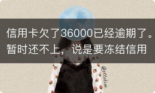 信用卡欠了36000已经逾期了。暂时还不上，说是要冻结信用卡，可以办理分期吗