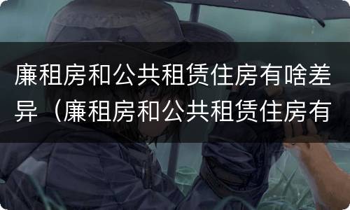 廉租房和公共租赁住房有啥差异（廉租房和公共租赁住房有啥差异嘛）