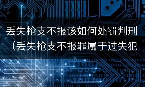 丢失枪支不报该如何处罚判刑（丢失枪支不报罪属于过失犯罪吗）