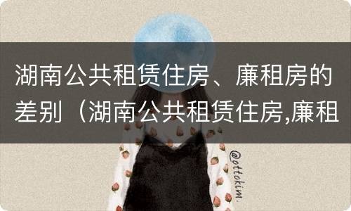湖南公共租赁住房、廉租房的差别（湖南公共租赁住房,廉租房的差别大吗）