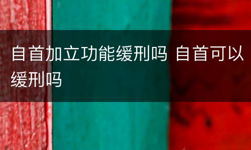 自首加立功能缓刑吗 自首可以缓刑吗