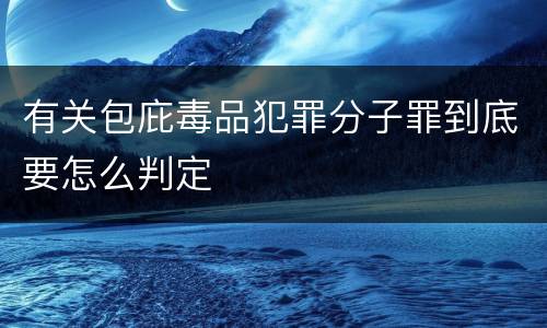 有关包庇毒品犯罪分子罪到底要怎么判定