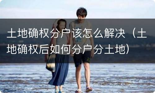 土地确权分户该怎么解决（土地确权后如何分户分土地）