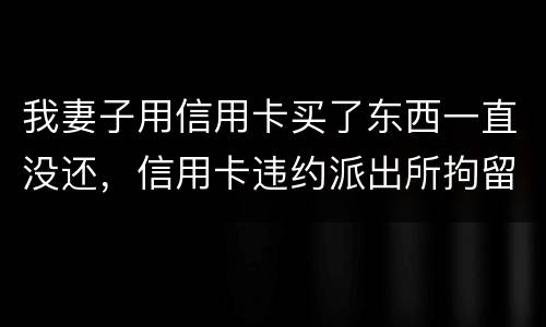 我妻子用信用卡买了东西一直没还，信用卡违约派出所拘留多久