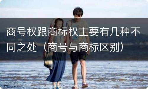 商号权跟商标权主要有几种不同之处（商号与商标区别）