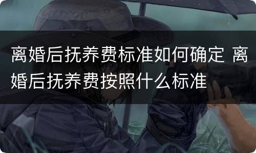 离婚后抚养费标准如何确定 离婚后抚养费按照什么标准