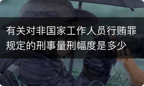 有关对非国家工作人员行贿罪规定的刑事量刑幅度是多少