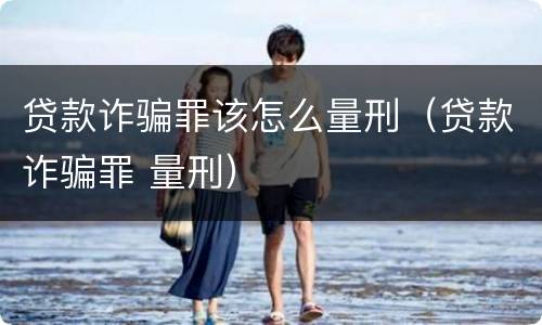 贷款诈骗罪该怎么量刑（贷款诈骗罪 量刑）
