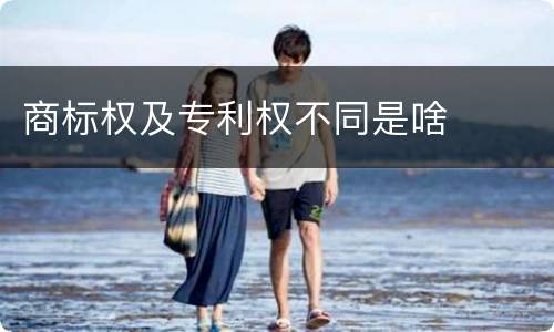 商标权及专利权不同是啥