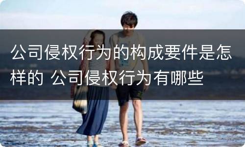 公司侵权行为的构成要件是怎样的 公司侵权行为有哪些